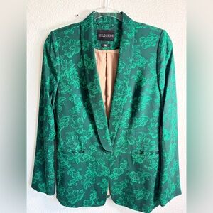 Wildfang Green Floral Blazer